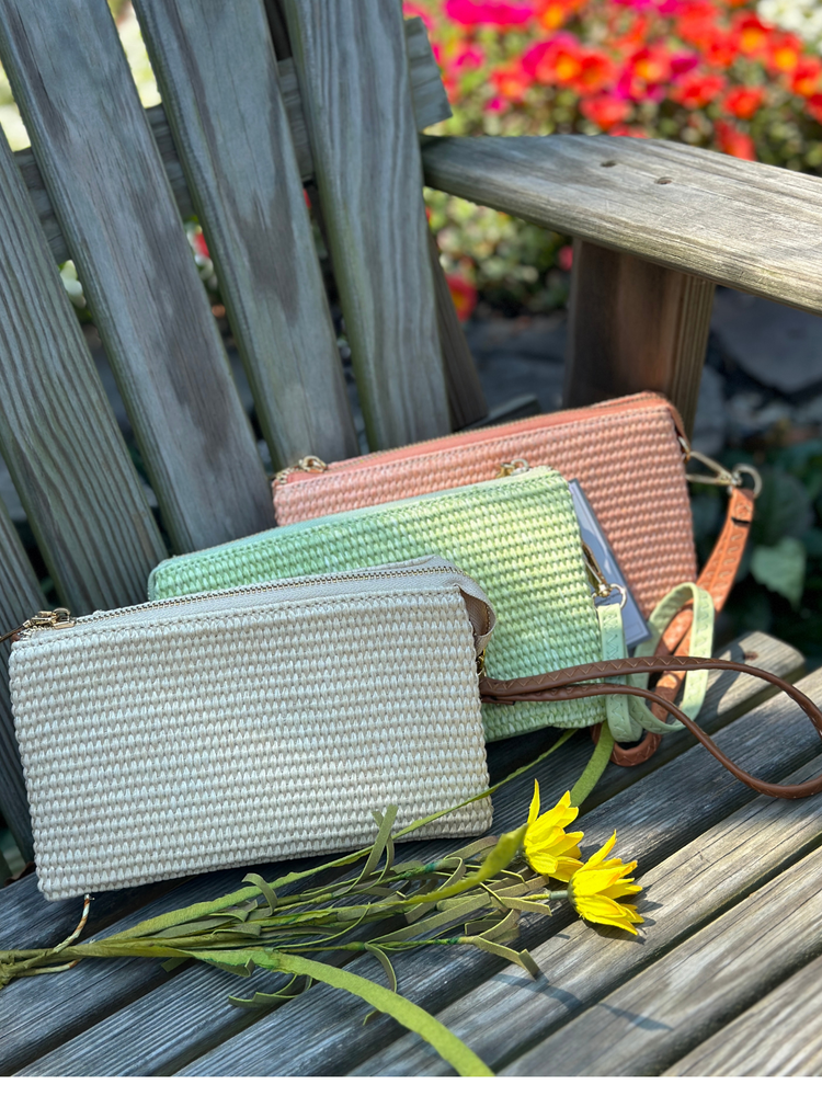 Riley Straw Crossbody/Wristlet