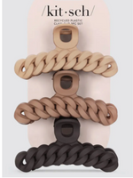 Eco-Friendly Chain Claw Clip 3pc Set - Neutral