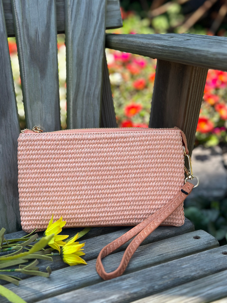 Riley Straw Crossbody/Wristlet