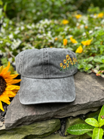 Sunflowers Side Embroidery Cotton Baseball Cap