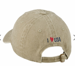 I Love USA Baseball Cap