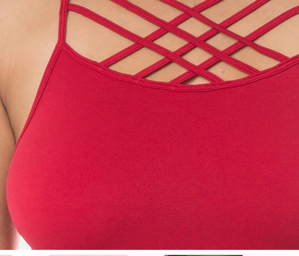 Criss Cross Solid Color Cami