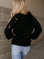 University Hoodie Love Story in Black