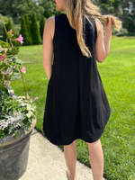 Black Sleeveless Midi Dress - Wild Magnolia