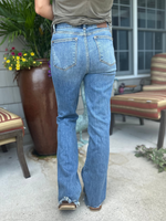 Judy Blue High Rise Destroyed Fray Hem Bootcut Jeans