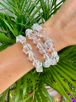 Chunky Clear Three Piece Bracelet Set