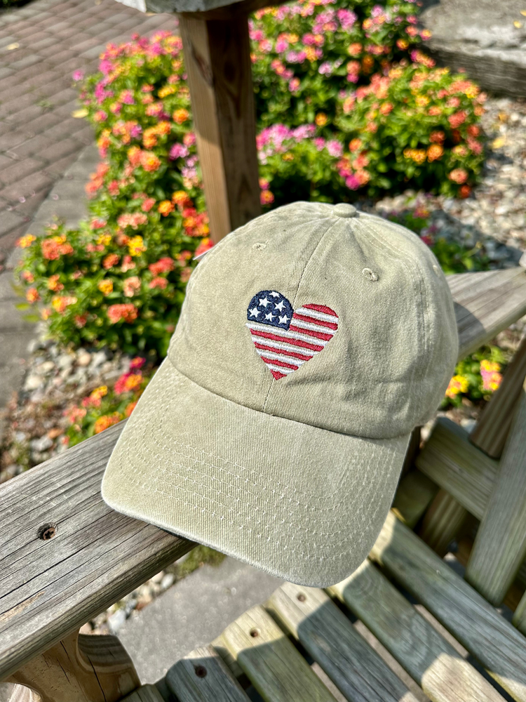 I Love USA Baseball Cap