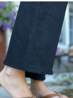 Super Stretch High Waist Flare Pants in Washed Black