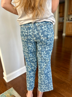 Judy Blue High Waisted Flower Print Crop Jeans