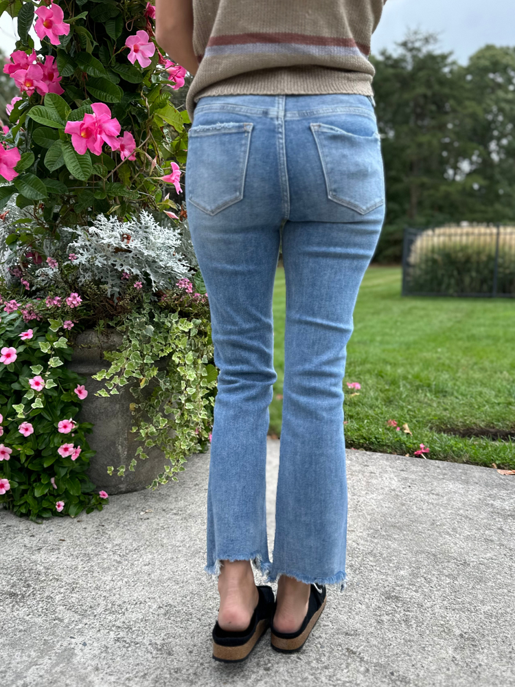 High Rise Slim Fit Straight Leg Jeans